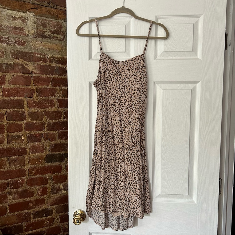 cheetah print high low dress